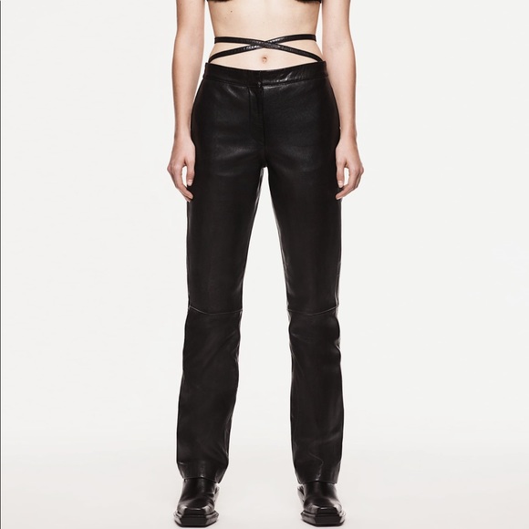 NWT ZARA GENUINE LEATHER PANT - Picture 1 of 1